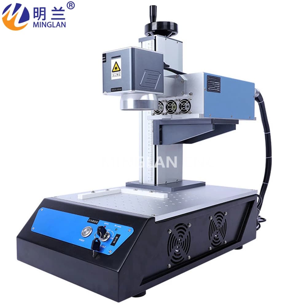 Macchina per incisione in fibra 355nm per marcatura laser universale UV 3W 5W per vetro, legno, PVC, acciaio, tutti i materiali