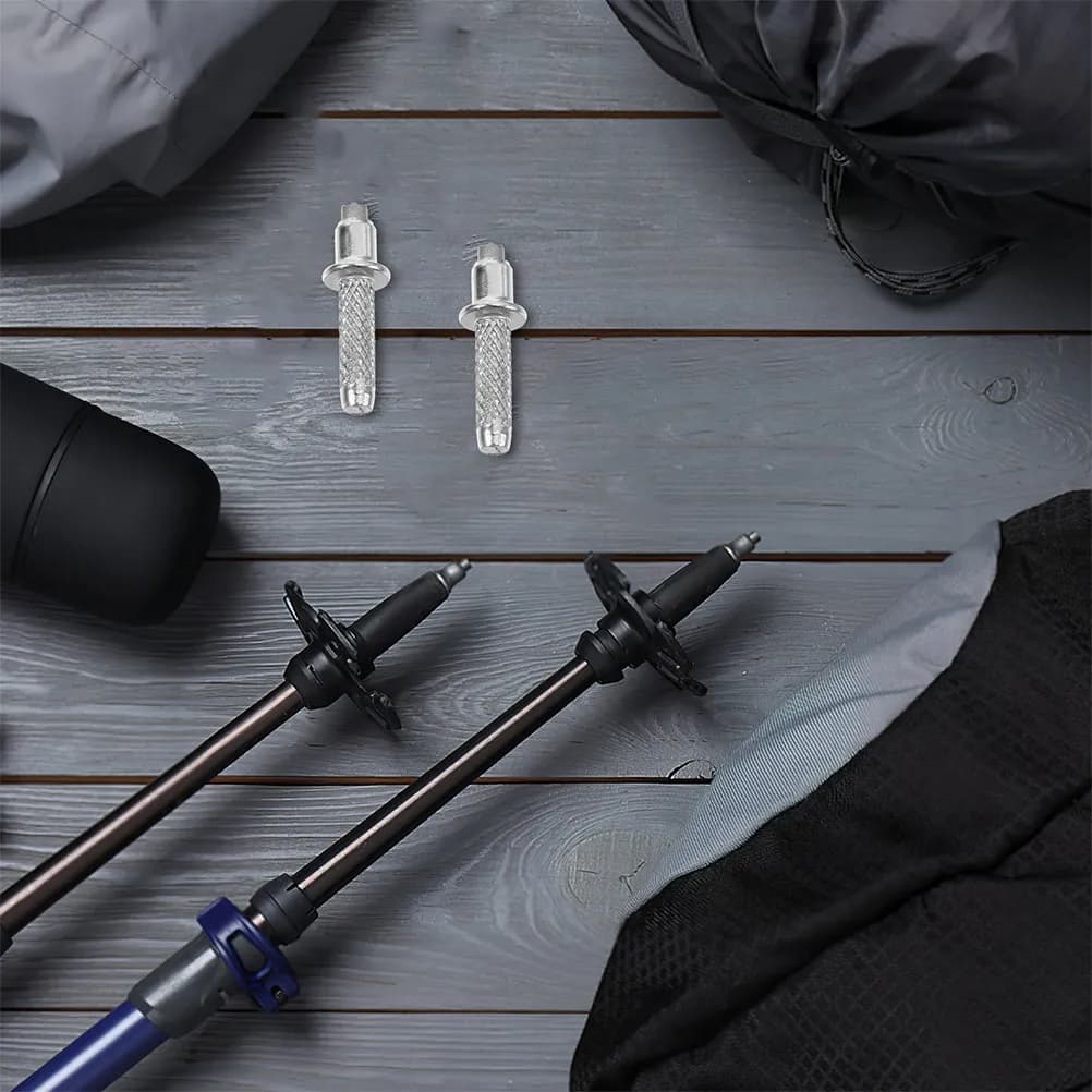 10 Pezzi Punte di Ricambio in Acciaio al Tungsteno per Bastoni da Trekking, Accessori per Bastoni da Passeggio