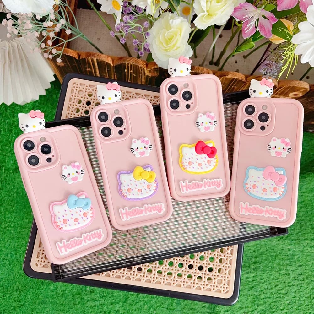 Per Samsung Galaxy A01 A02 A03 A10 A11 A12 A13 A20 A30 A21 A22 A23 A31 A32 A33 Custodia Hello Kitty Multistep con Ciondolo a Forma di Testa