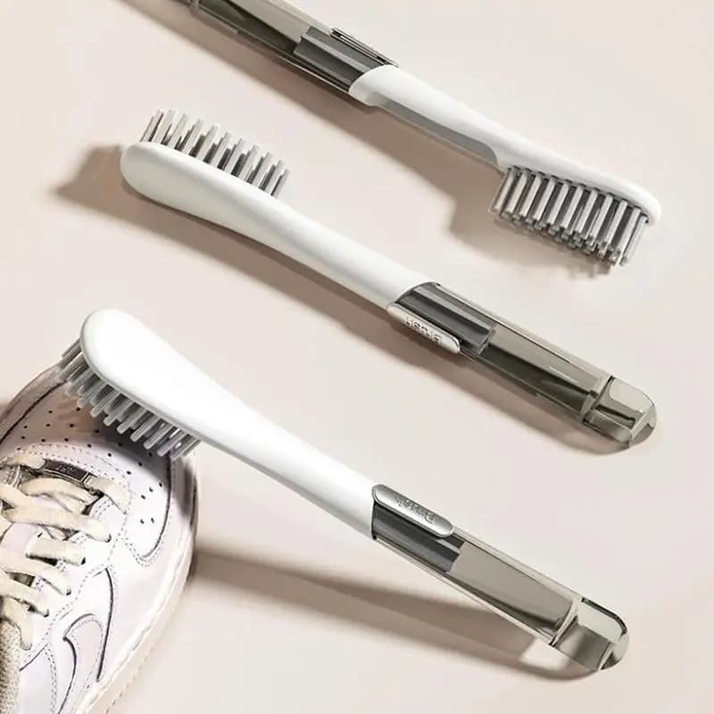 Soft Bristle Board Shoe Brush with Long Handle Multi Function Scrubber for Deep Shoe Cleaning in Bathroom Laundry
