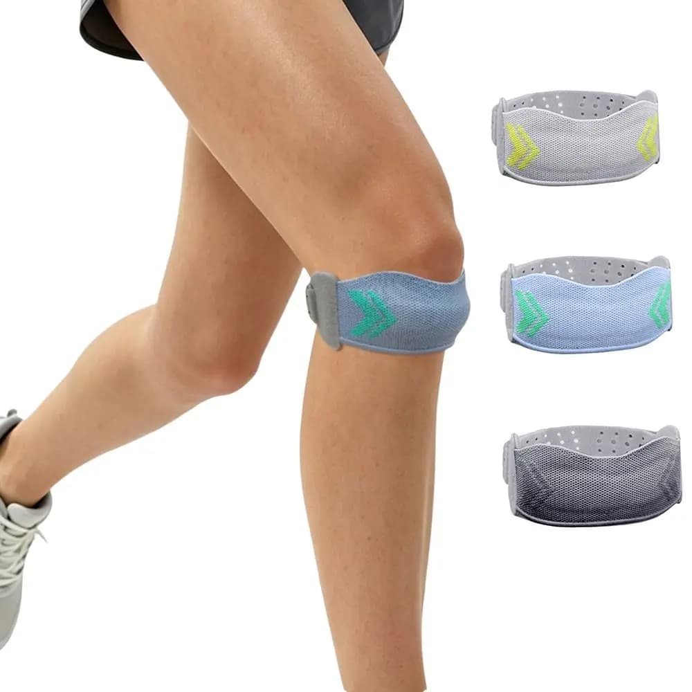 Shock Absorption Patellar Tendon Strap Elastic Breathable Knee Brace Thickened Protection Knee Sports Knee Pad Jump Rope