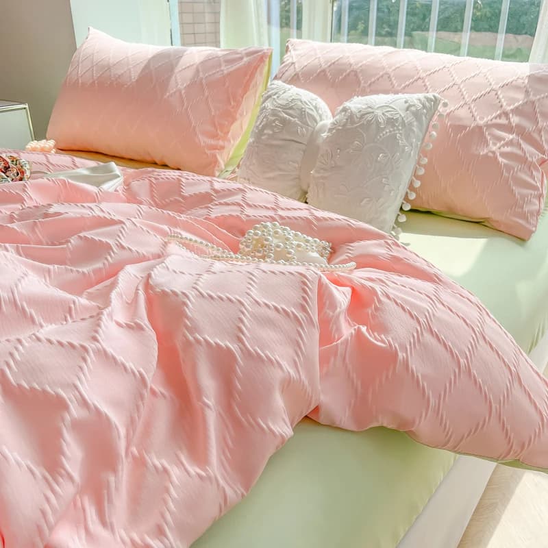 INS biancheria da letto stropicciata bubble garza biancheria da letto copripiumino Set biancheria da letto King Set copripiumino con federa Set lenzuola