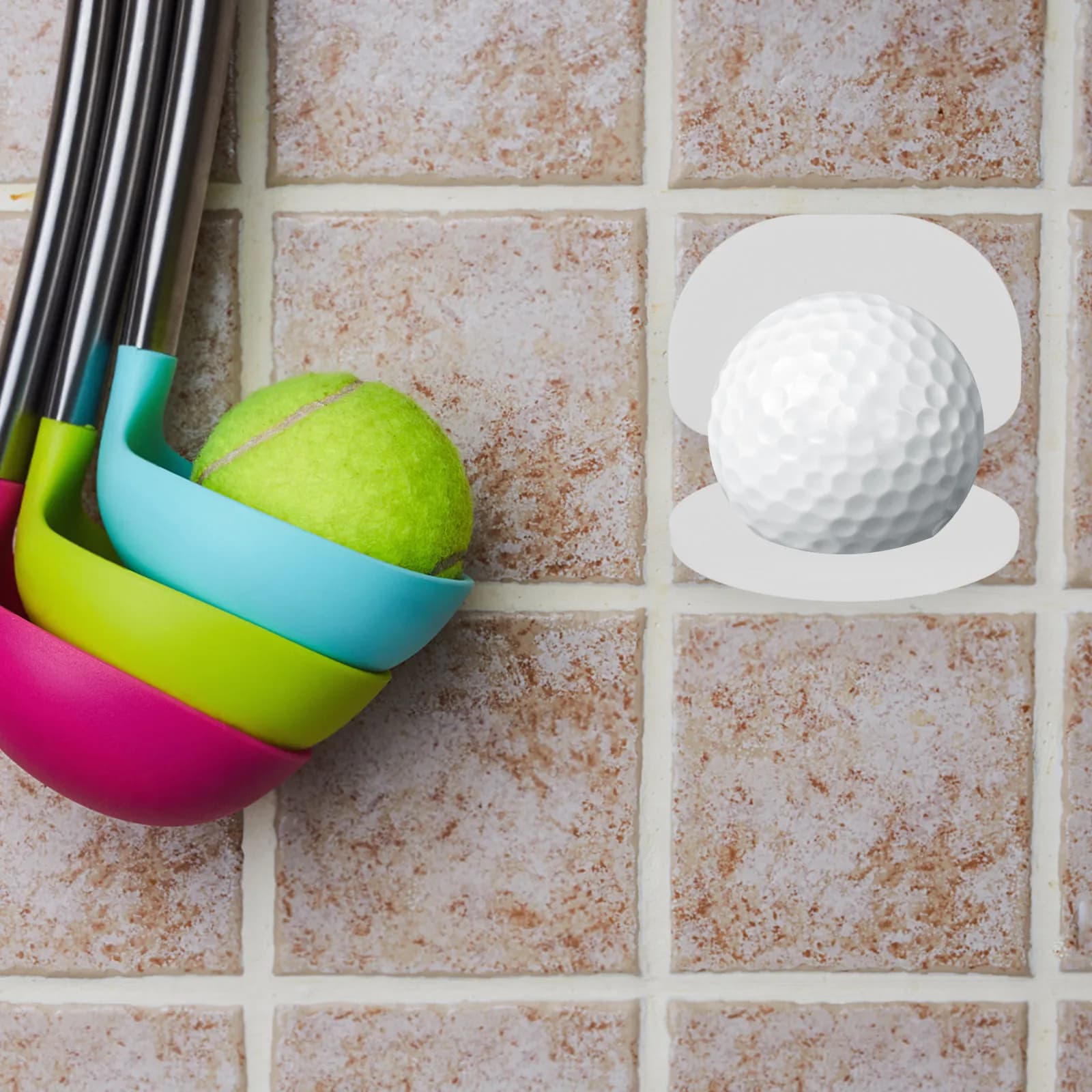 2Pcs Ball Holder Acrylic Small Spheres Display Rack Storage Stand Multisport Baseball Golf Tennis Softball Wall Mount