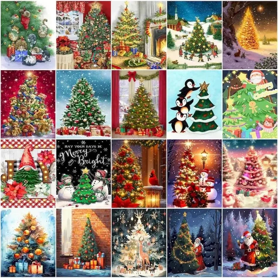 1pc frameless Painting Paints By Numbers Oil Art Christmas gift Art Supplies Adult Coloring Canvas Picture Handmade Home Decorat