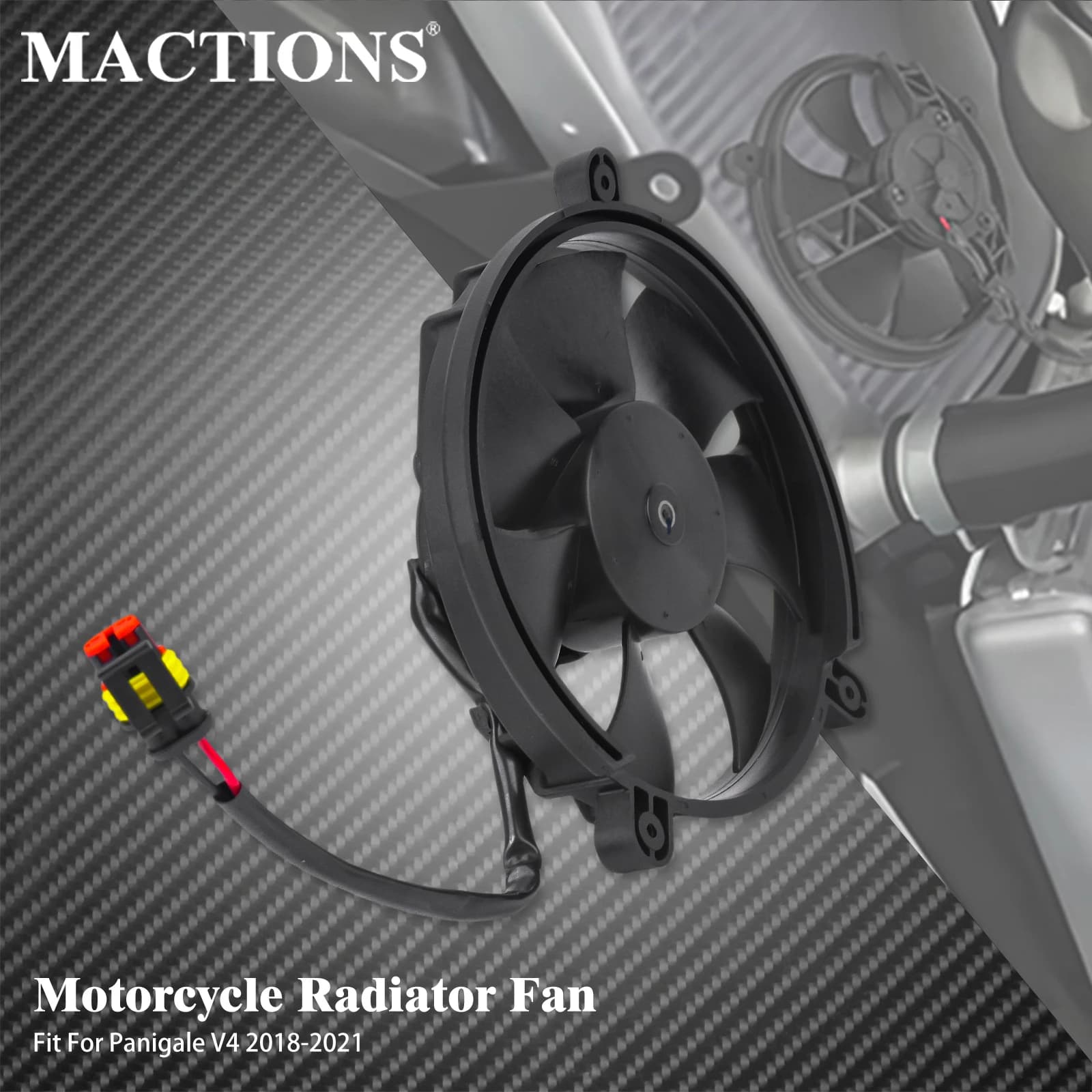 Moto 1PC Destra Ventola Del Radiatore di Plastica di Raffreddamento Ventola Elettrica Ventola CoolFlow Per Panigale V4 2018 2019 2020 2021