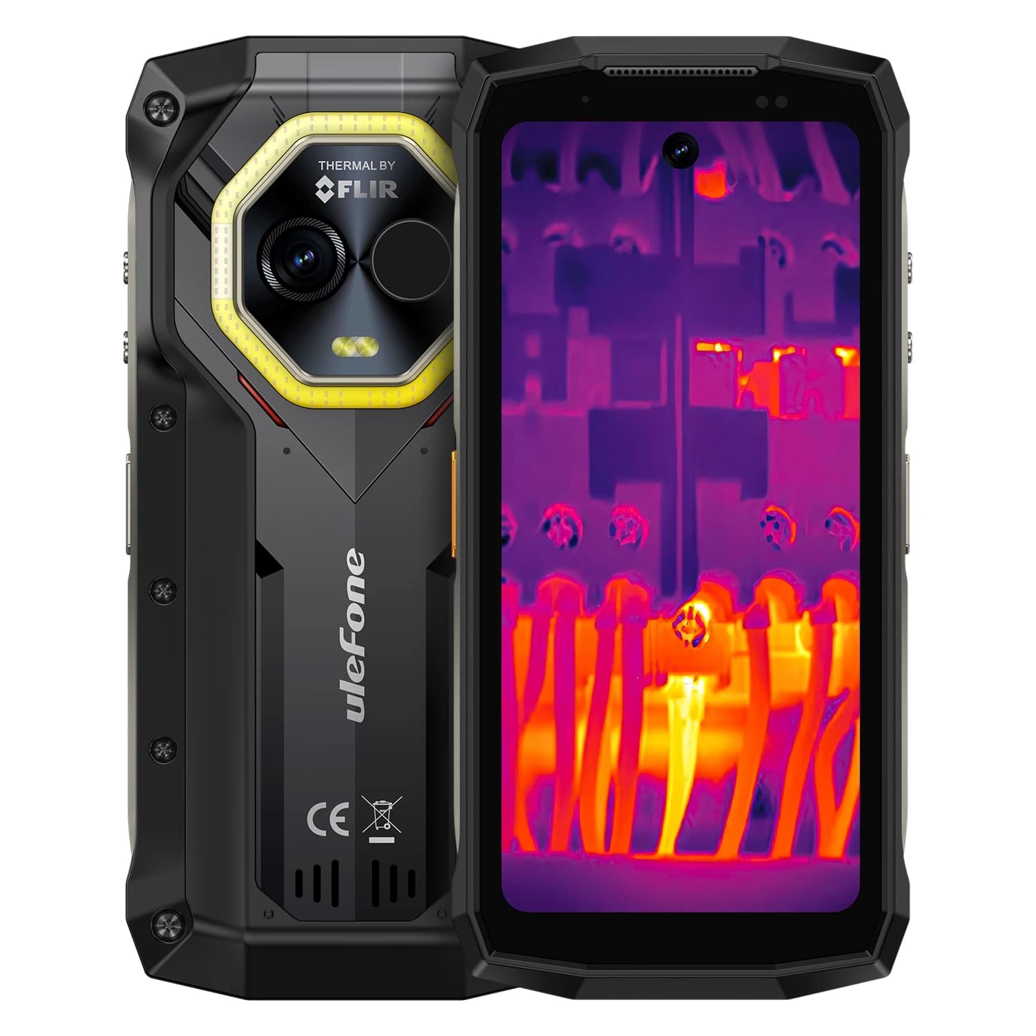 Ulefone Armor Mini 20T Pro Smartphone robusto 5G Imaging termico Display da 4,7 "8 GB + 256 GB Luce LED Android 14 6200 mAh 33 W 50 MP NFC