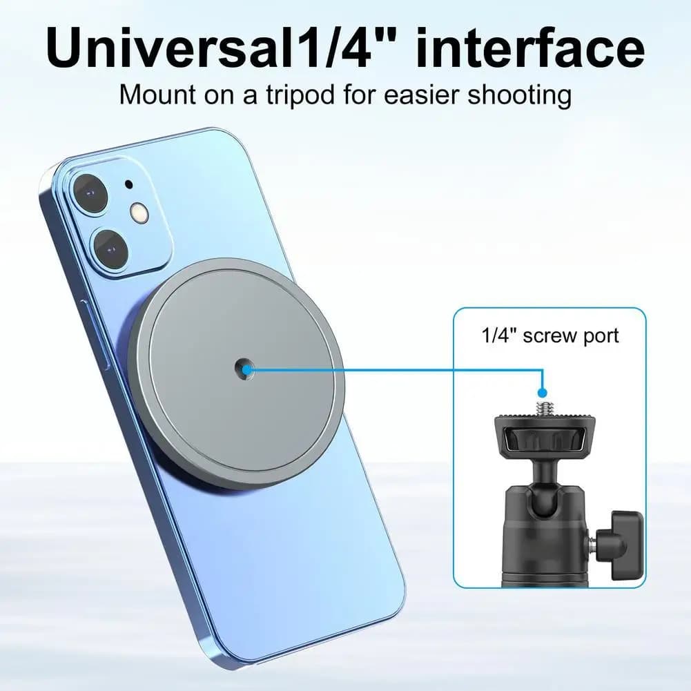 for magsafe 1/4" Universal Mount Magnetic Tripod Adapter With Screw Hole Photography Gimbal Camera Tripod Phone Holder Accessory