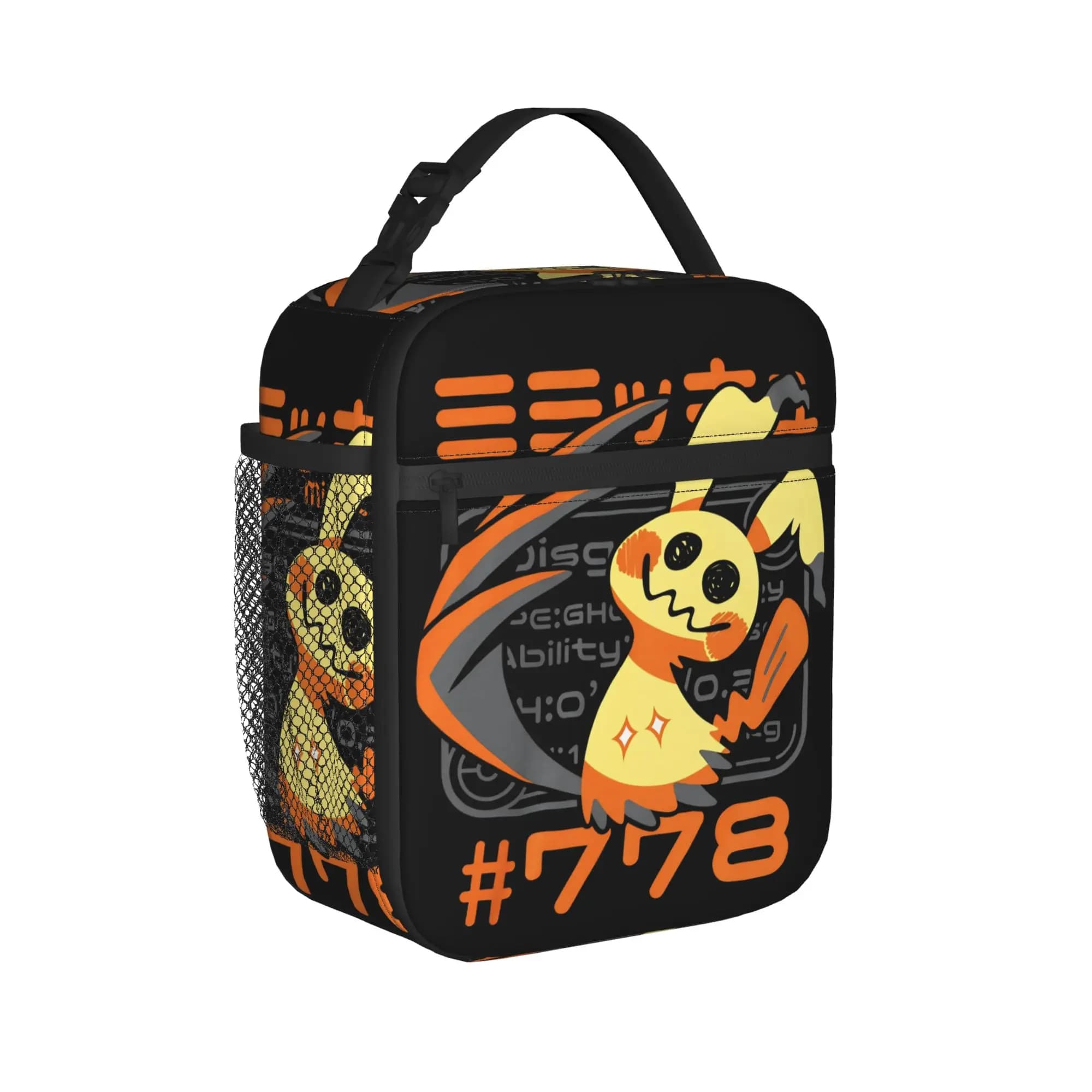Mimikyus Anime Cartoon Insulated Lunch Bag High Capacity Pokemons Reusable Cooler Bag Tote Lunch Box College Outdoor Men Women