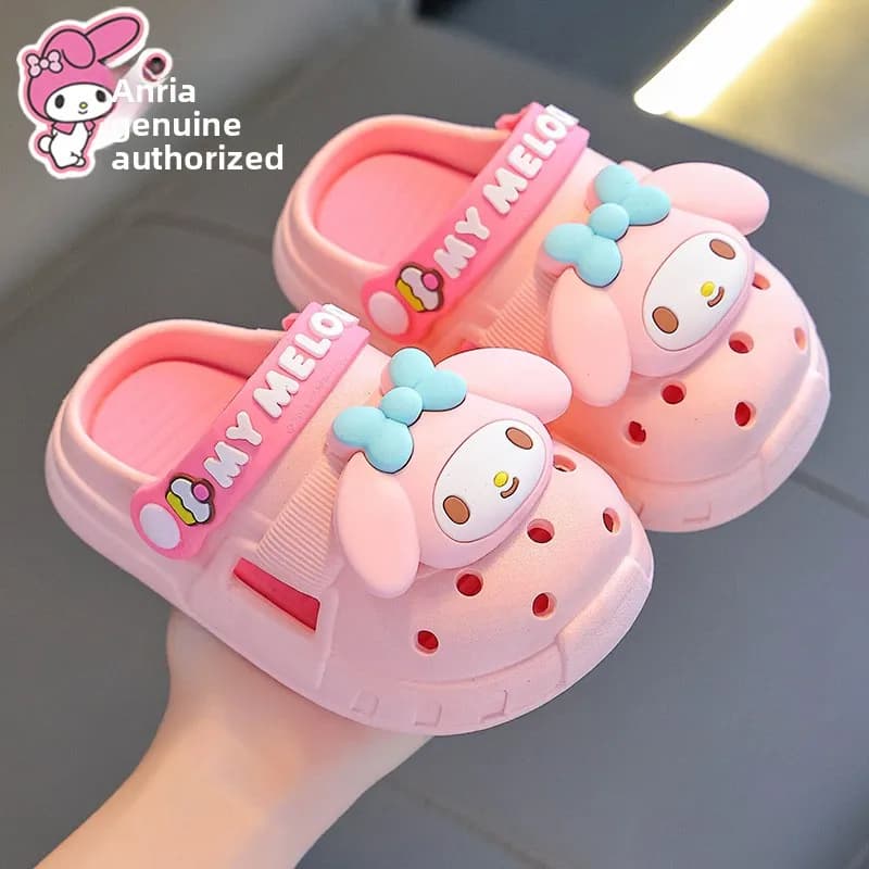 Ciabatte estive Sanrio per bambine, antiscivolo, da interno, Hello Kitty, e sandali da esterno per bambini, ciabatte Kuromi