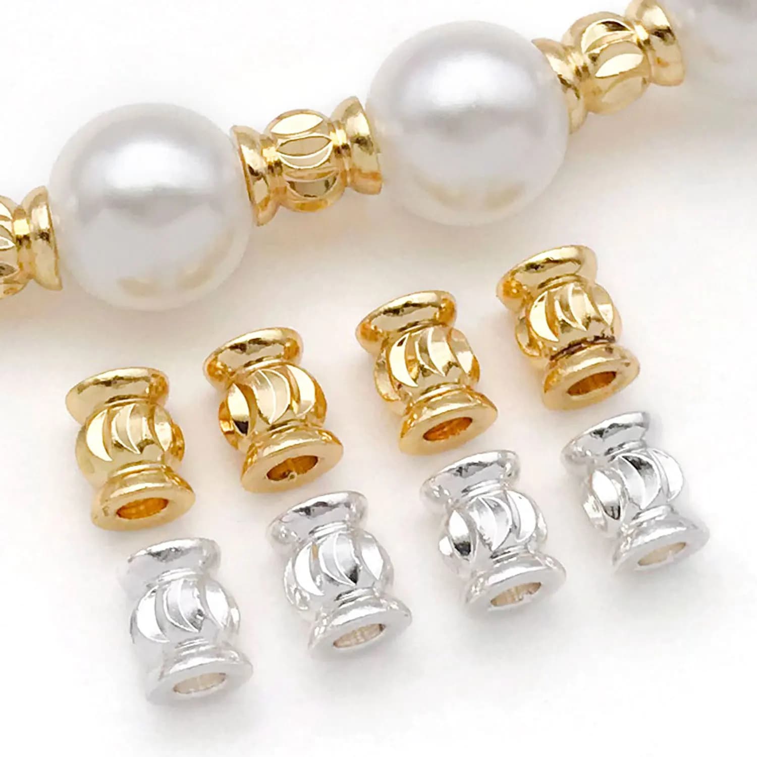 20 pieces of real gold plated brass beads, candy beads, bulk beads, spacer beads for diy bracelets, necklaces, jewelry creation accessories