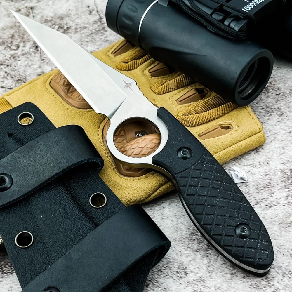 Fixed knife straight sharp 8Cr13Mov Steel blade G10 Knives with handle Camping kitchen External overhaul Caccia Tools EDC