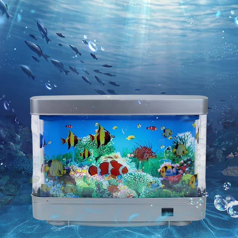 Lampade per acquario tropicale decorazioni per acquari artificiali oceano virtuale in luce notturna di movimento per bambini giocattolo regalo di natale di Halloween