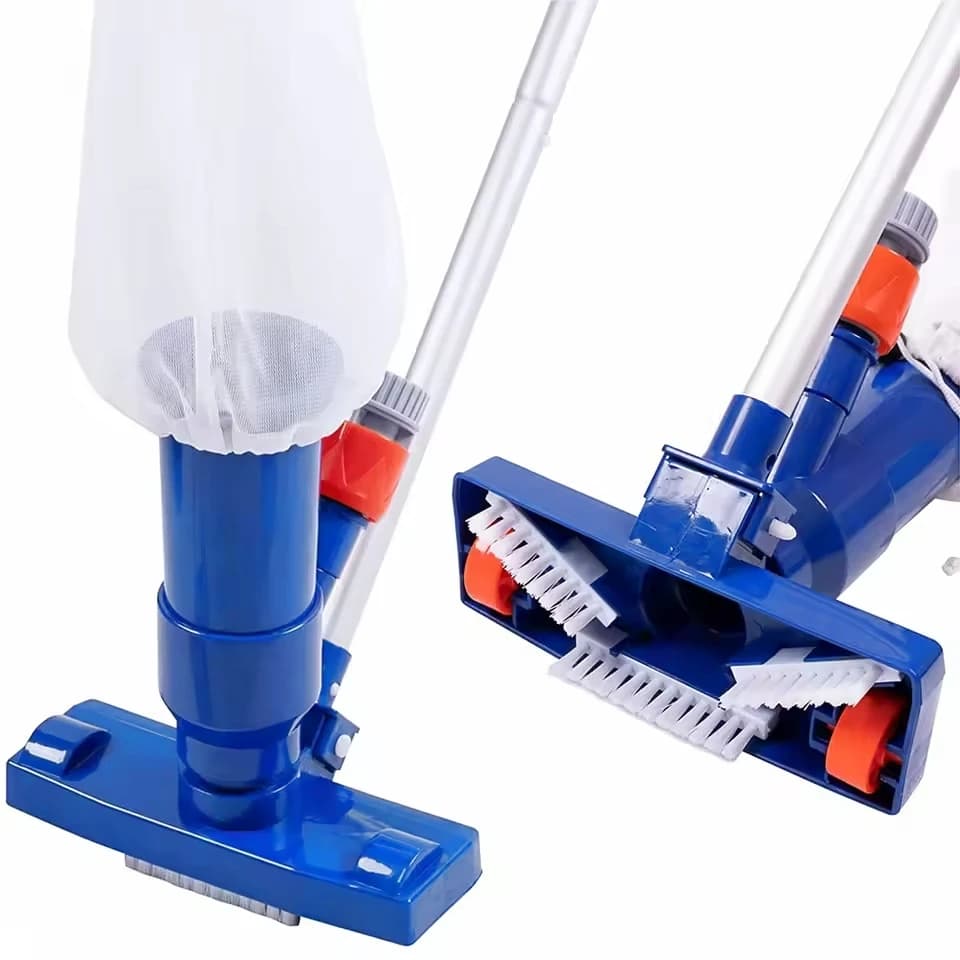 Underwater vacuum cleaner for swimming pool with brush, cleaning accessories for swimming pools and thermal springs