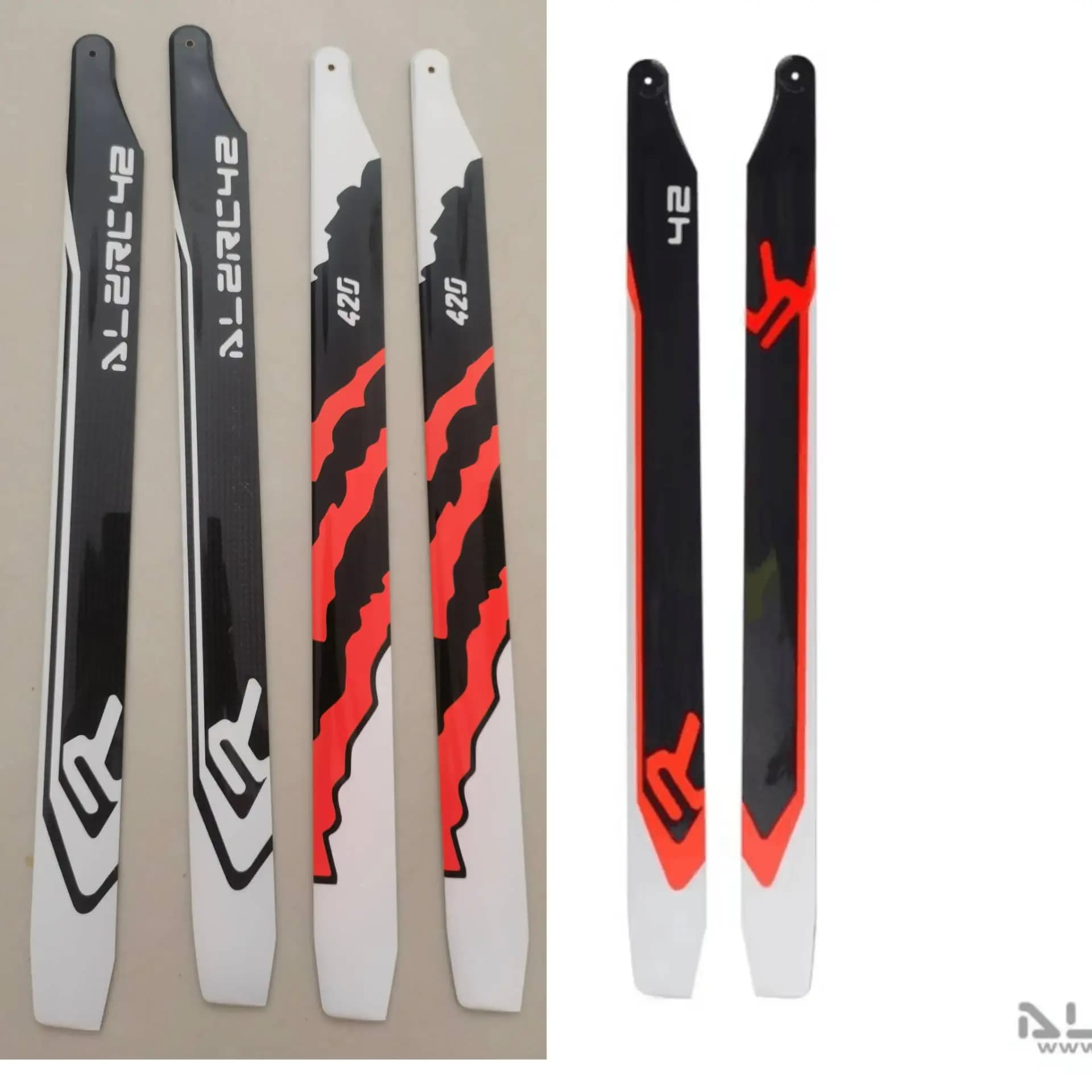 3 colori fai da te modello RC Hobby 420mm lama del rotore principale in fibra di carbonio per elicottero ALZRC Devil 420 RC