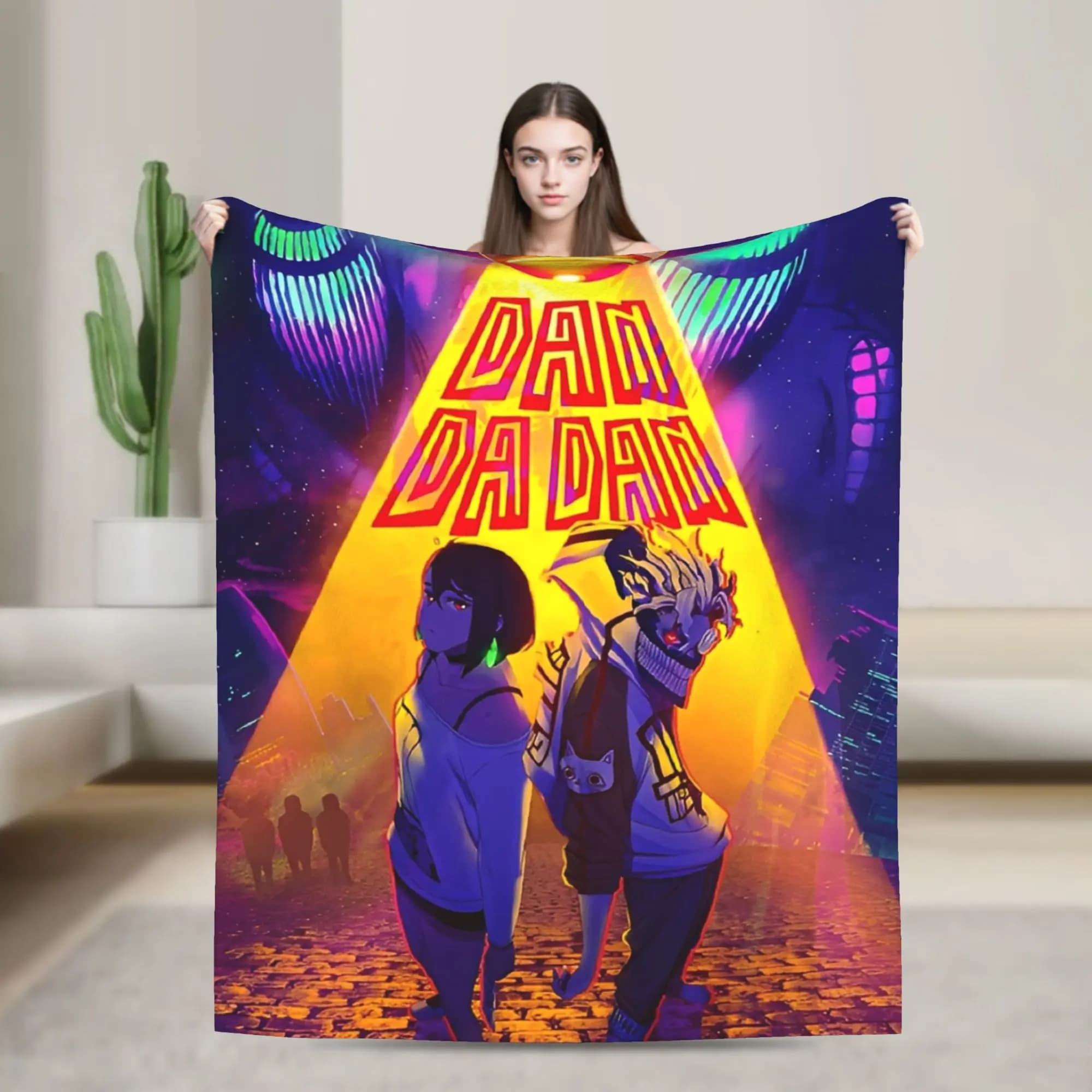 MOMO OKARUN Dandadan Warm Soft Blanket Travel Plush Bedding Throws Fluffy Living Room Flannel Bedspread Sofa Bed Cover