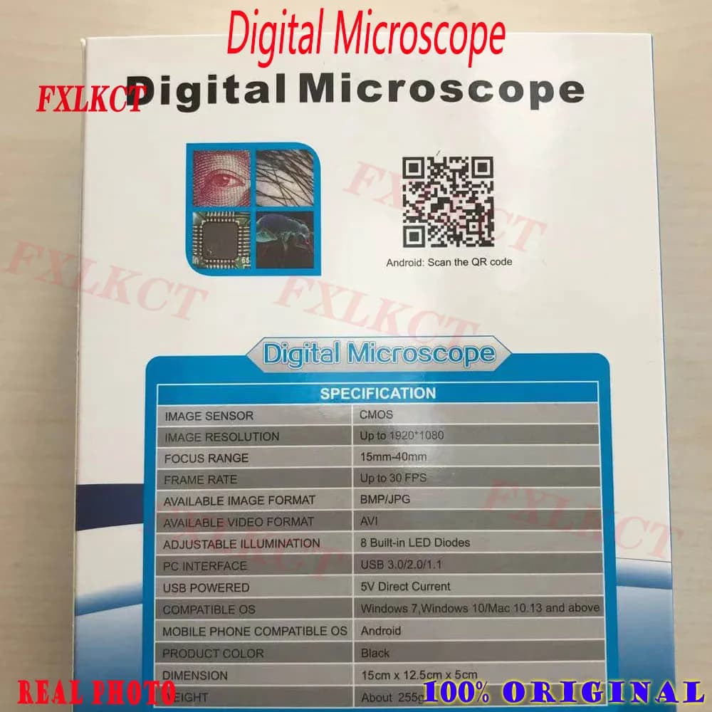 Microscopio elettronico portatile per saldatura, fotocamera digitale, lente d'ingrandimento LED, 3 pollici 1, USB tipo C, 1600X, riparazione