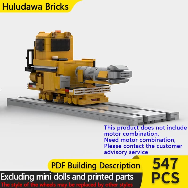 City Car Model MOC Building Bricks Engine-Powered Rail Snow Blower Modular Technology Gifts Holiday Assemble Children Toys Suit