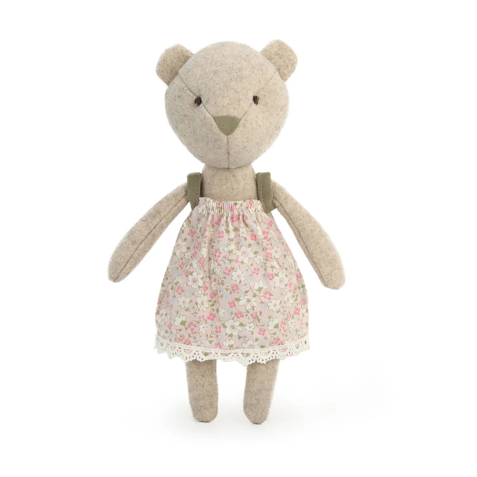 Adorabile Orsacchiotto di Peluche, Simpatico Pupazzo Animale con Vestitino, Giocattolo Calmante per Neonati, Regalo di Compleanno per Bambini, Decorazione per la Casa