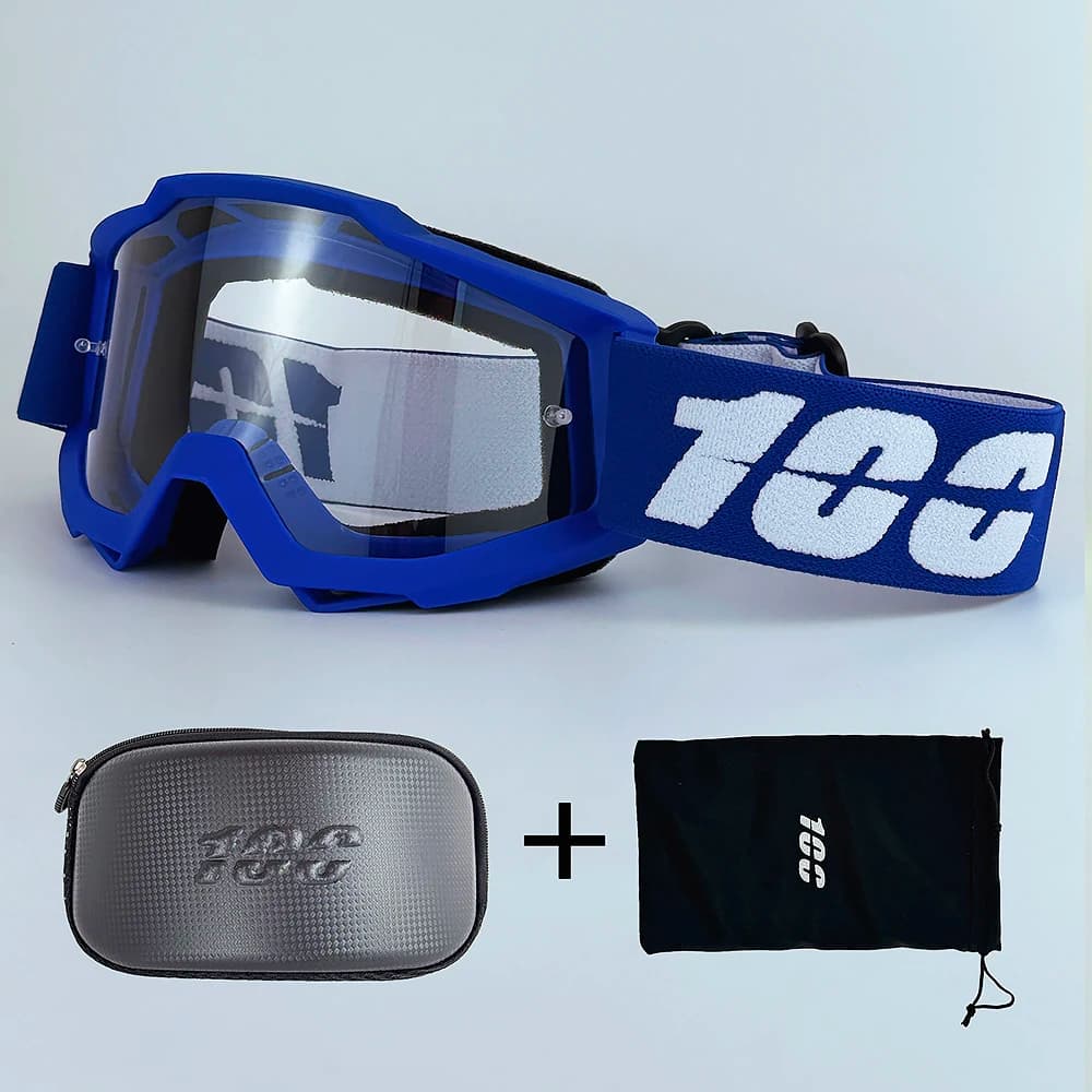100 Occhiali da moto Occhiali da ciclismo Outdoor Off-Road Sci Sport MX ATV Dirt Bike Occhiali da corsa Occhiali da motocross Occhiali da bici
