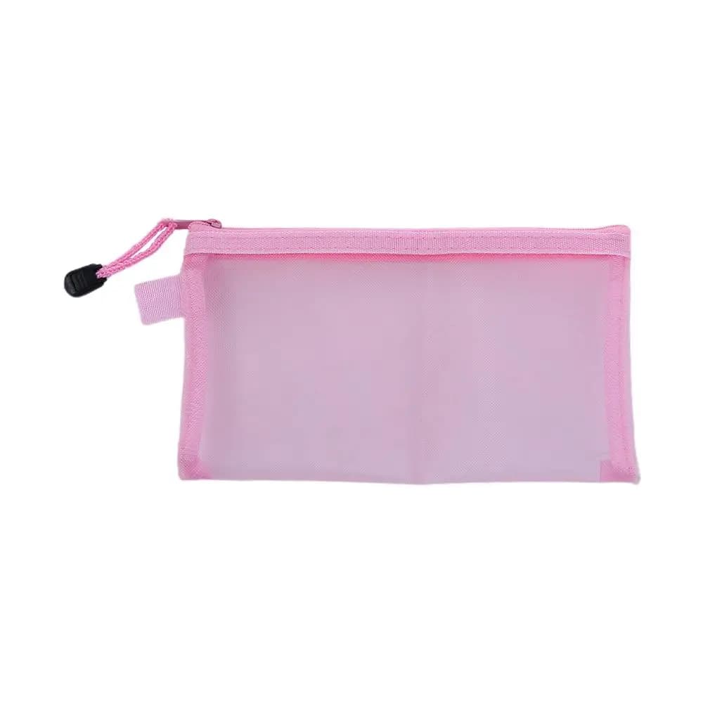 Colorful A4/A5/A6 Cosmetic Bag Makeup Pouch Storage Bags Transparent File Folders Zipper Pouch Mesh Zipper Case Document Bag