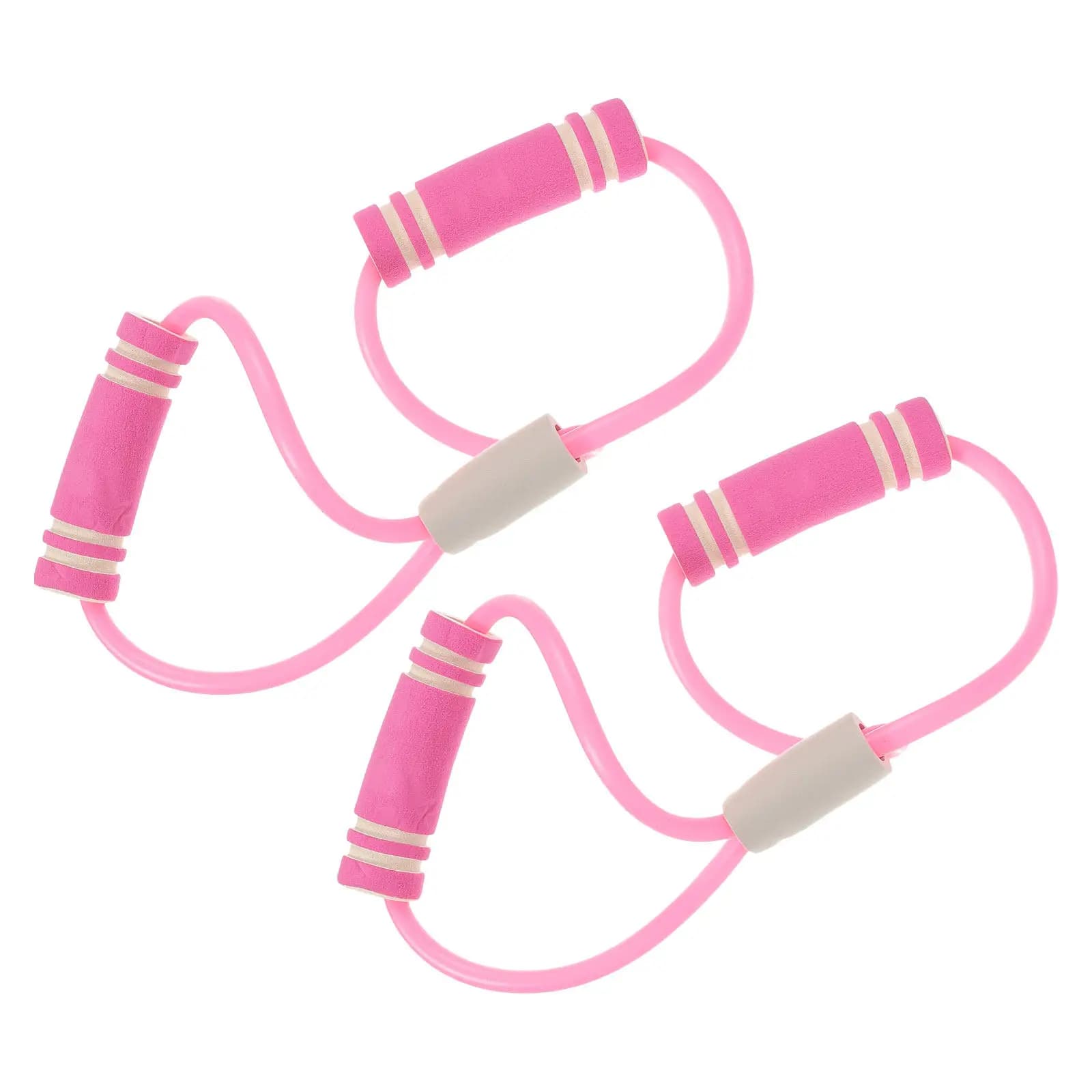 Set of 2 8 Shape Elastic Waxes for Body Workout, for Home, Gym, Pilates, Yoga, Stretching and Fitness
