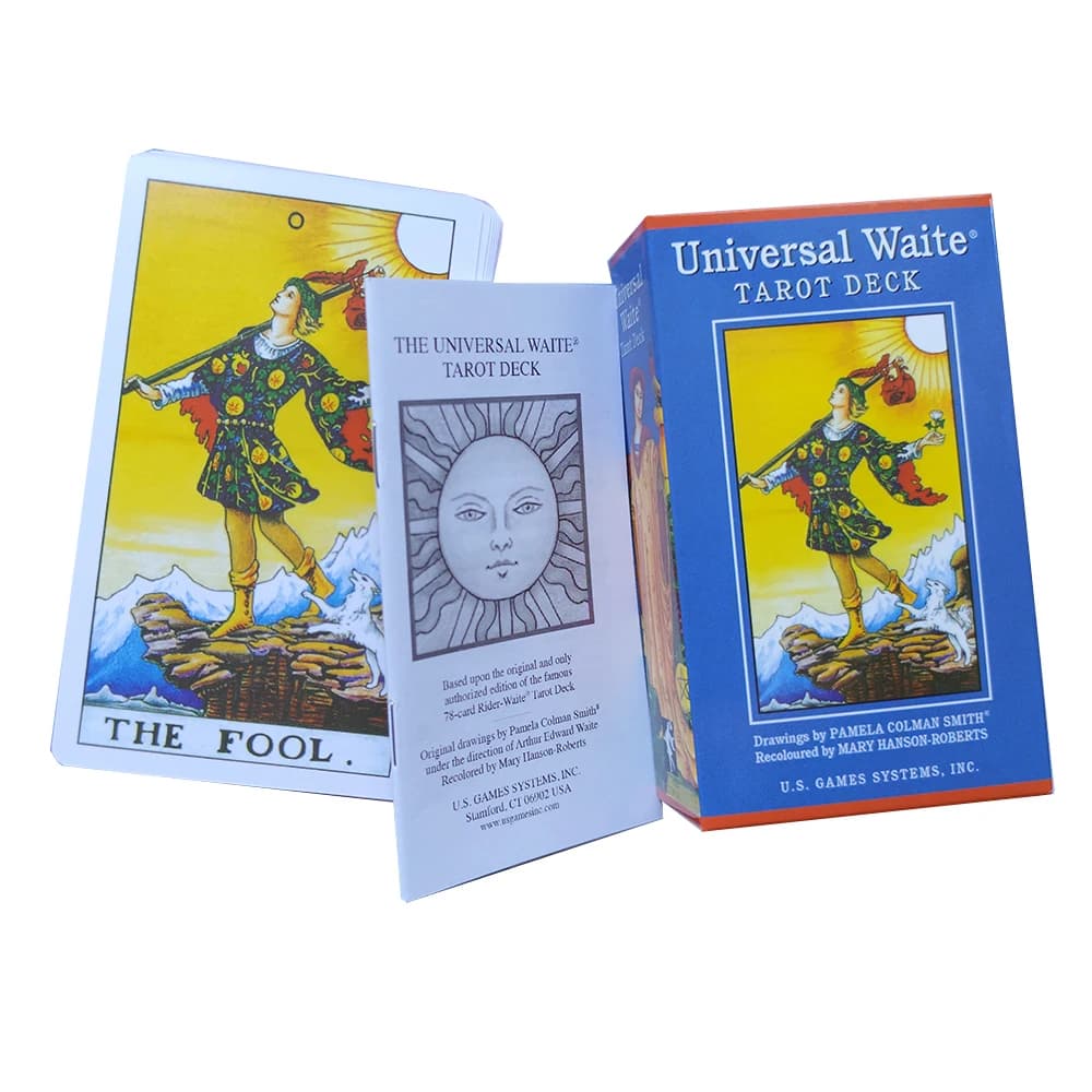 Mazzo di tarocchi Waite universale da 12 cm x 7 cm con gioco da tavolo con libro guida per principianti