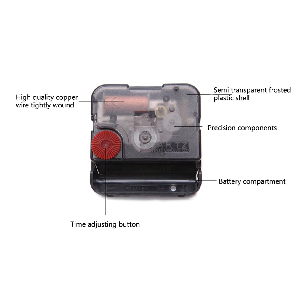 Wall clock with movement for the house, plastic housing, watches, mechanism, accessories