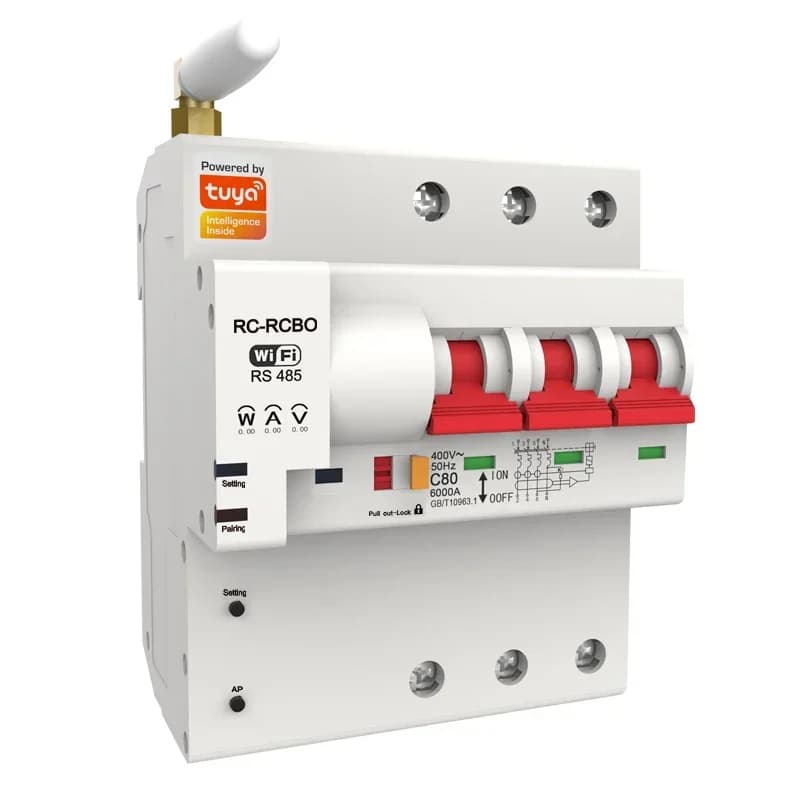 IN MAGAZZINO TUYA 63A WIFI Smart Circuit Breaker Con Misurazione 1P + N Smart Home, Casa Intelligente Telecomando Senza Fili Vita Intelligente Alexa Google Casa