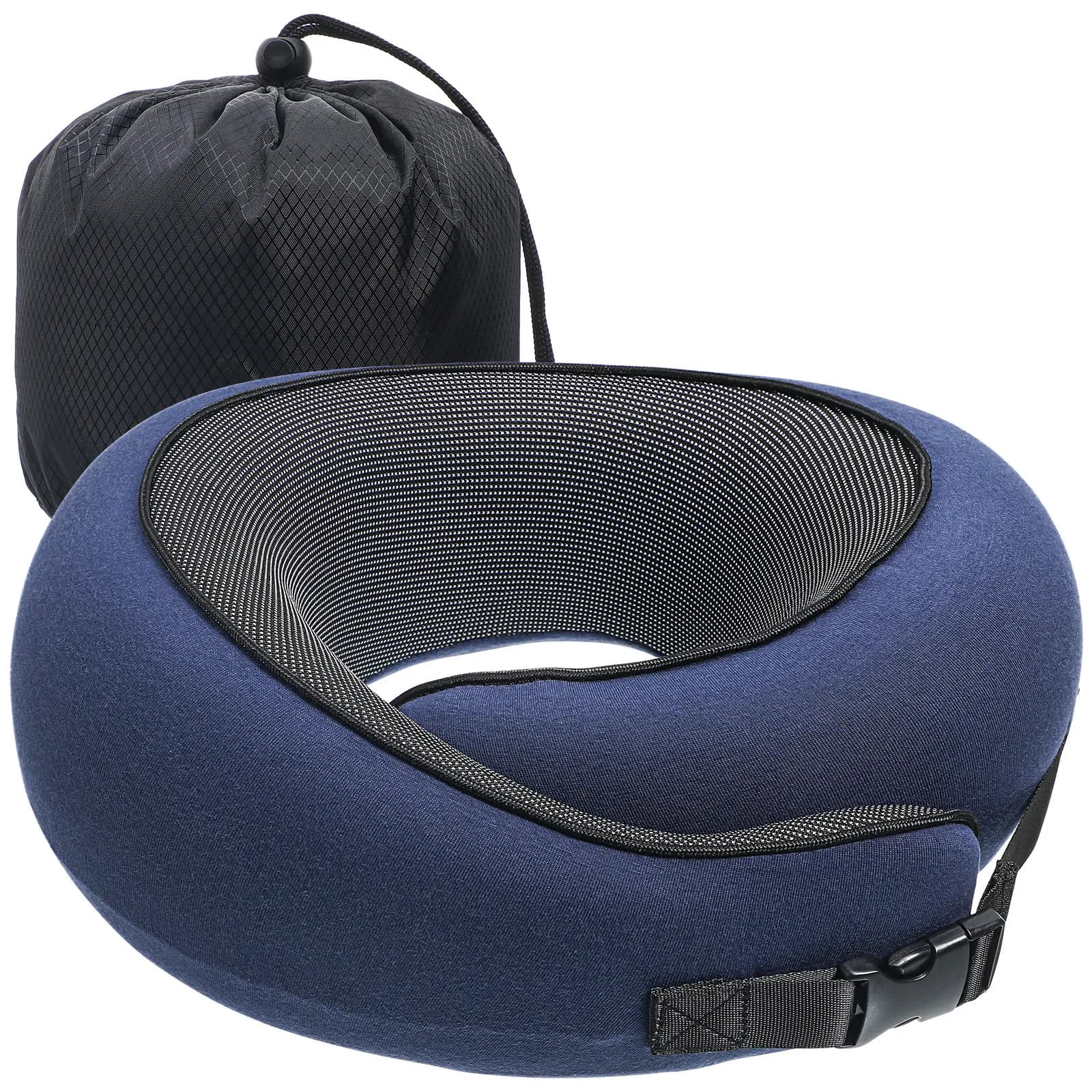 Cuscino da Viaggio per il Collo a Forma di U con Cinghie Regolabili, Materiale Morbido, Comodo Poggiatesta per Viaggi in Aereo
