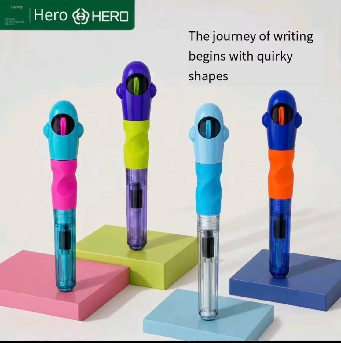 Hero Magnetic Posture Correction Fountain Pen Galaxy Explorer High Appearance Calligraphy Practice Pen Replaceable Ink Cartridge