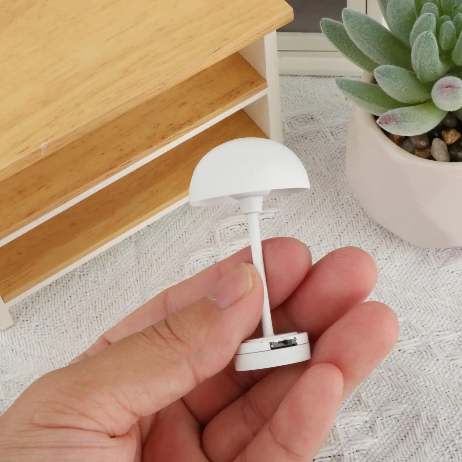 1:12 doll house miniature table lamp Micro landscape toy doll house desk light for bedroom dining room kitchen house living room