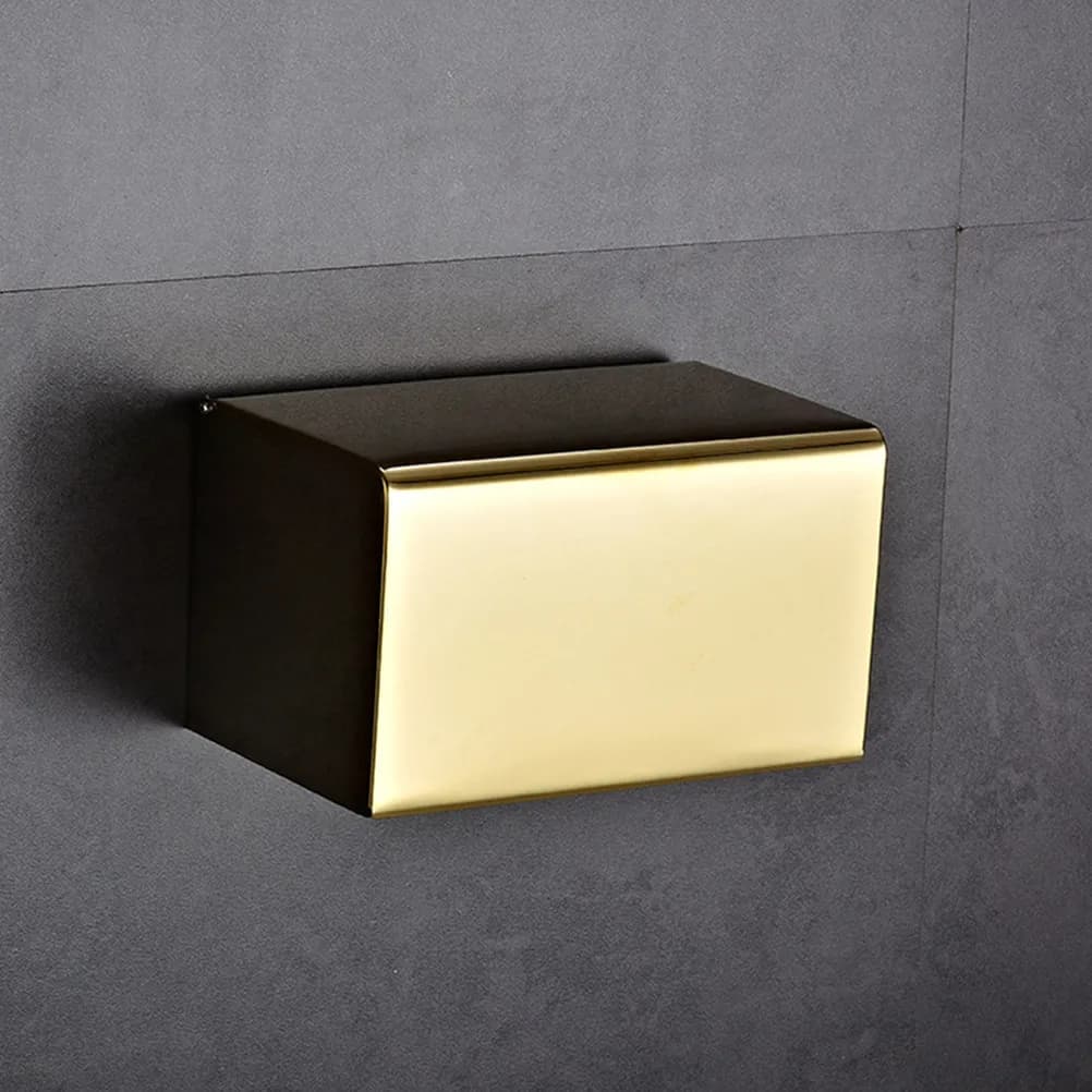 1 Pezzo Porta Fazzoletti Premium in Acciaio Inossidabile, Impermeabile, da Parete, per Bagno, Design Salvaspazio per Asciugamani e Decorazioni