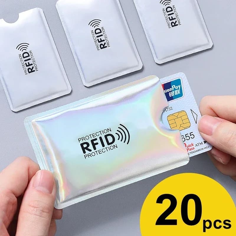 5/10/20pcs Portatile Anti Rfid Portafoglio Blocco Lettore di Blocco Blocco Titolare della Carta di Credito ID Caso di Carta di Banca di Protezione Titolare della carta di credito in metallo