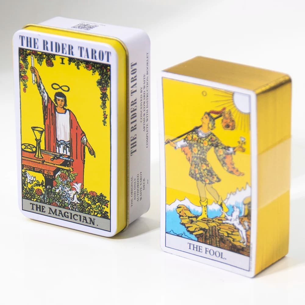 The Rider Tarot with Tin Box Tarot Cards Gilded Edge with Paper Guidebook Oracle Tarot Game Deck Party Astrology Cards Oracle