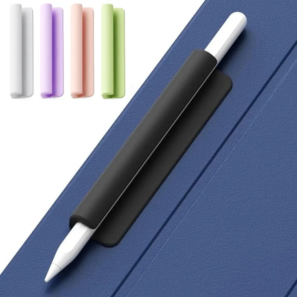 Portapenne in Silicone Autoadesivo Antiscivolo, Custodia Flessibile Monocolore per Stilo Tablet, Compatibile con Pencil 1a/2a Generazione