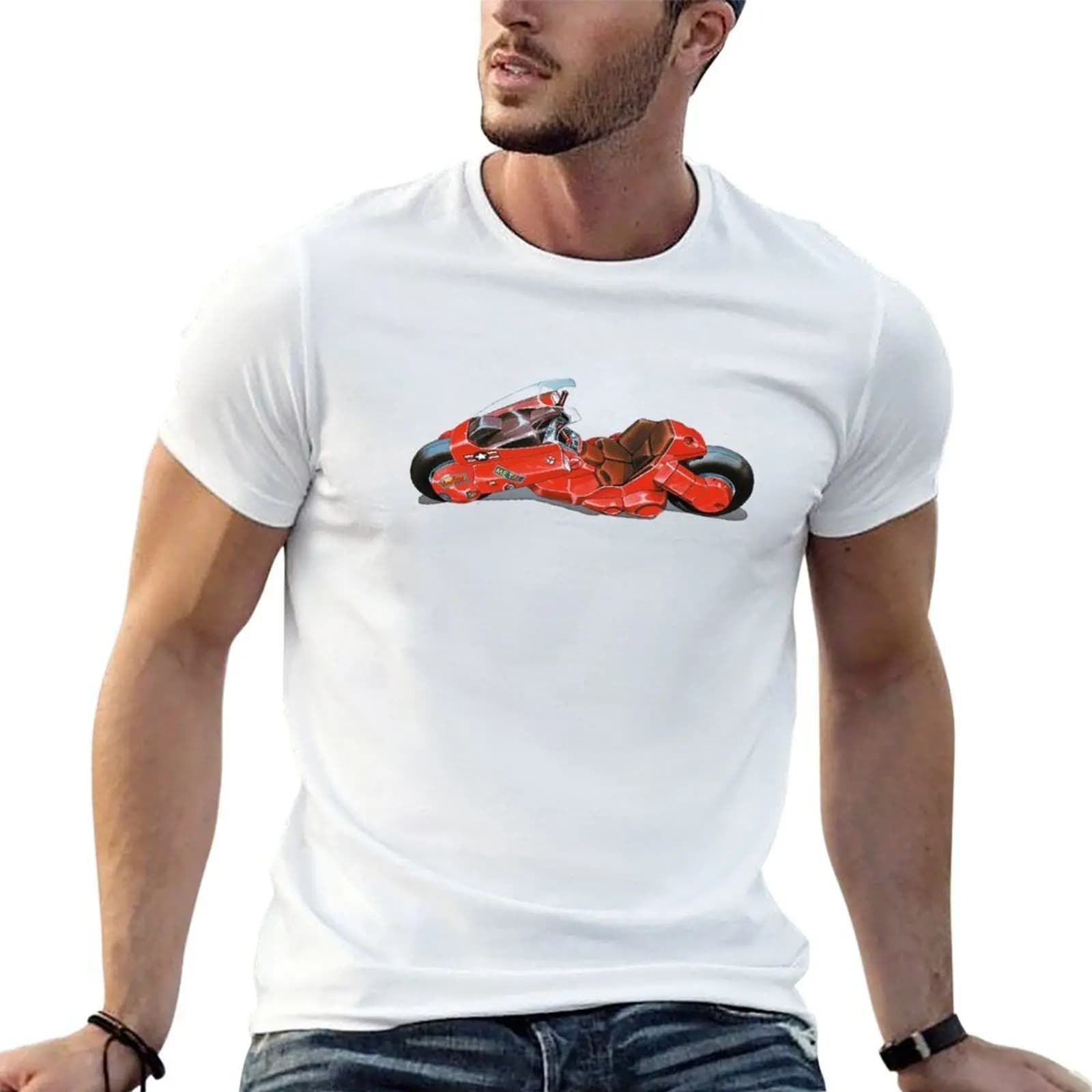 Kaneda & # 39; s Bike T-Shirt g man t-shirt da uomo, t-shirt con grafica, t-shirt da uomo in cotone 100%, t-shirt di marca di lusso
