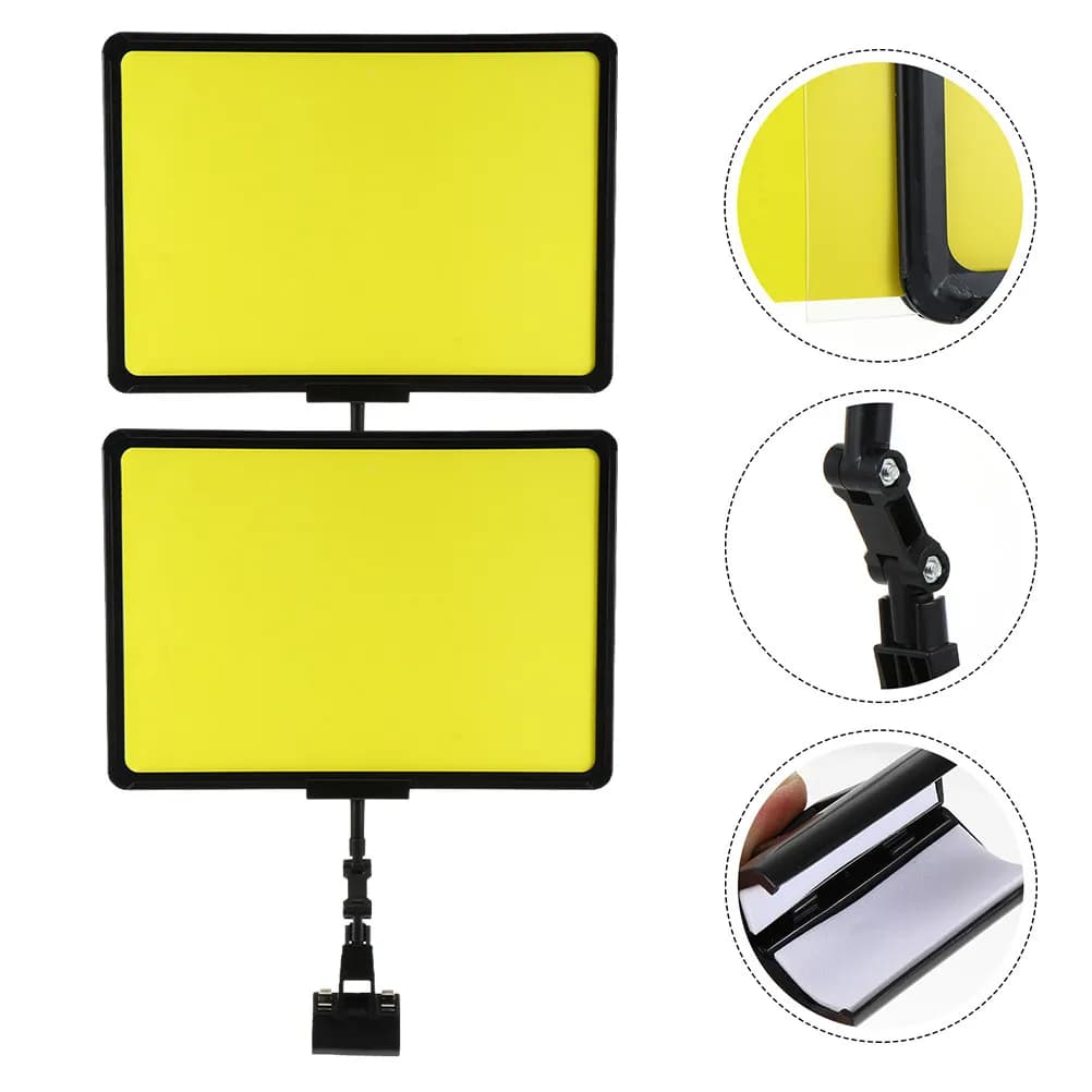 Set di 3 Portaetichette in Plastica ABS, Espositore per Prezzi Facile da Montare per Negozi, Uffici e Supermercati