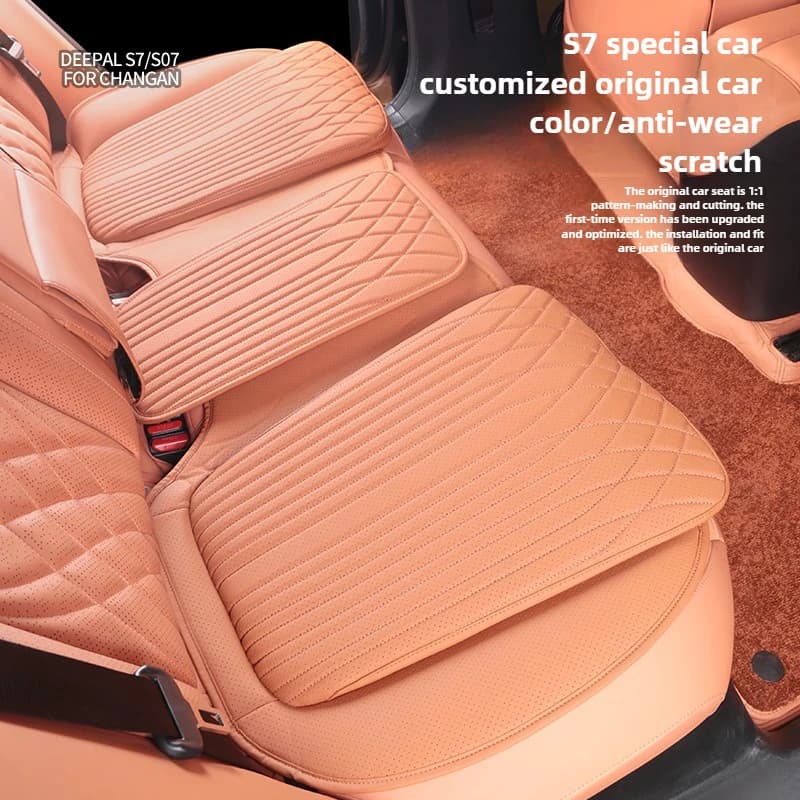 FOR Changan Deepal S07/S7/SL03 Car Seat Cushion Leather Breathable Soft Front and Rear Seat Cover Protector Seat Cushions