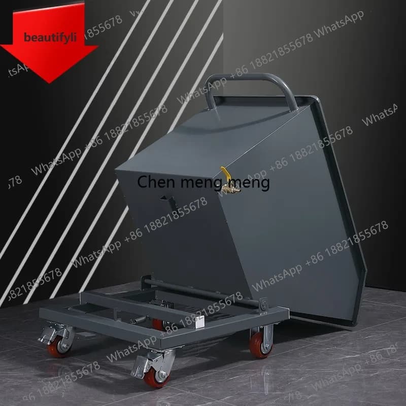 Accessorio per Carrello Elevatore a38 con Cassone Ribaltabile Autocaricante da 2-5 Metri Cubi, Contenitore Impilabile per Rifiuti e Riciclaggio ad Uso Industriale