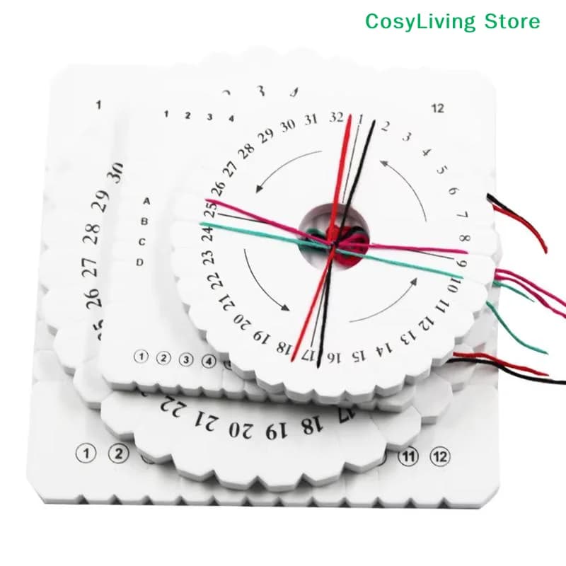 [CL]4Pcs Braiding Disk Round Square Kumihimo Beading Cord Disc Braiding Braided Plate DIY Bracelet Loom Weaving Board[CL]