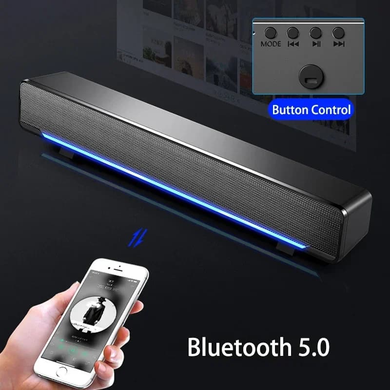 Altoparlante a nastro Home Desktop Laptop Altoparlante Bluetooth piccolo Altoparlanti Bluetooth 5.0 cablati e wireless per TV Laptop Tweeter