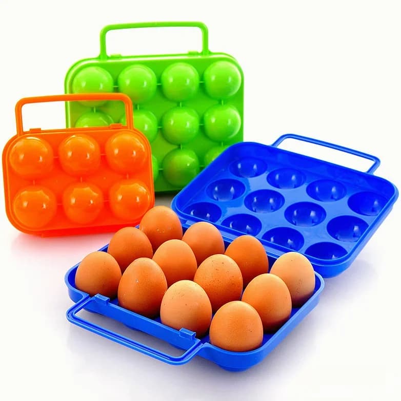 2/4/6/12 Grid Egg Storage Box Container Portable Egg Holder for Outdoor Camping Picnic Eggs Cooking Organizer Case Box
