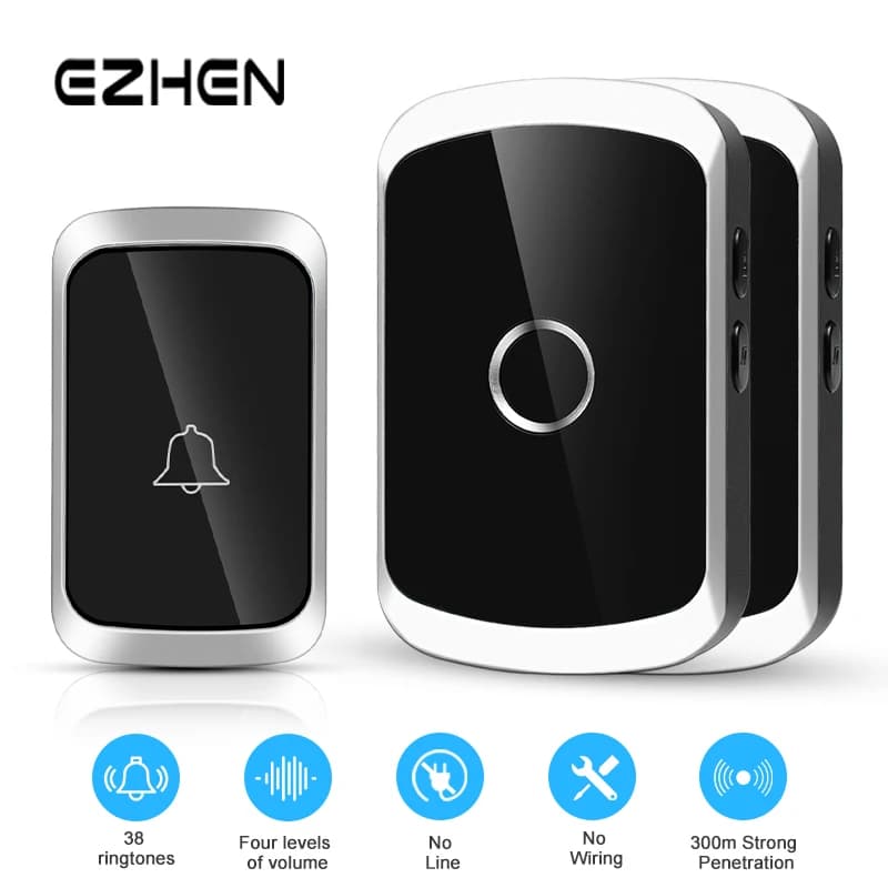 EZHEN Home Welcome campanello Wireless intelligente 300 metri/984 piedi telecomando 36 canzoni campanello Wireless intelligente spina ue usa opzionale