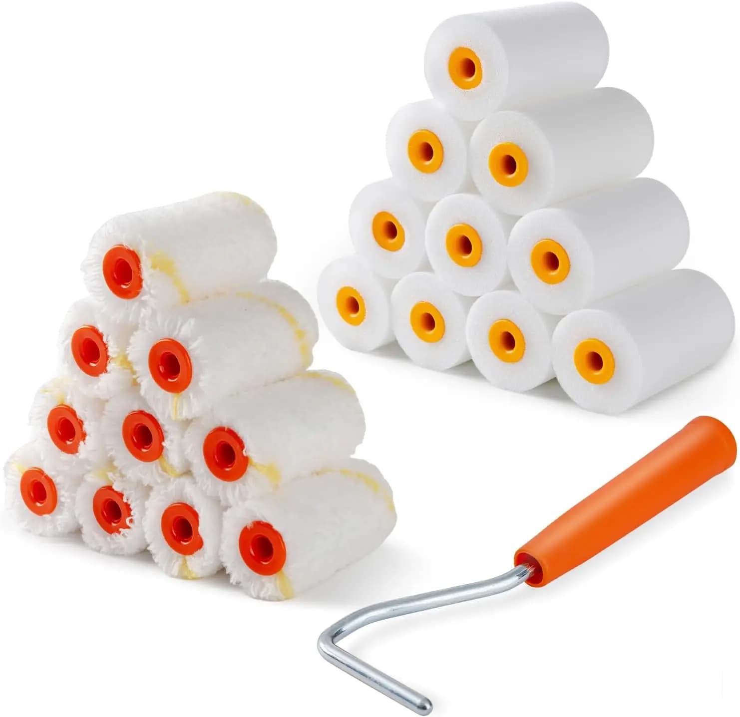 2-inch paint roller, 20 Small rollers with High Density foam and Microfiber coatings for Walls, Doors, Furniture, Crafts