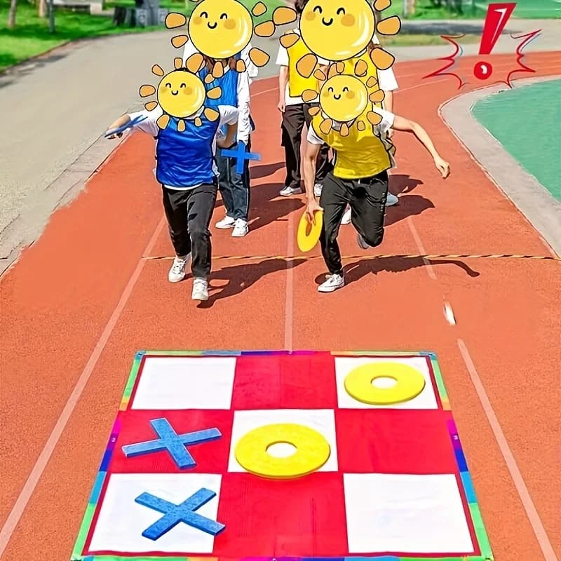 Gioco XO di Scacchi e Carte per Interni ed Esterni, Gioco Interattivo di Cooperazione di Squadra per Bambini e Adulti, Ideale per Feste e Carnevale