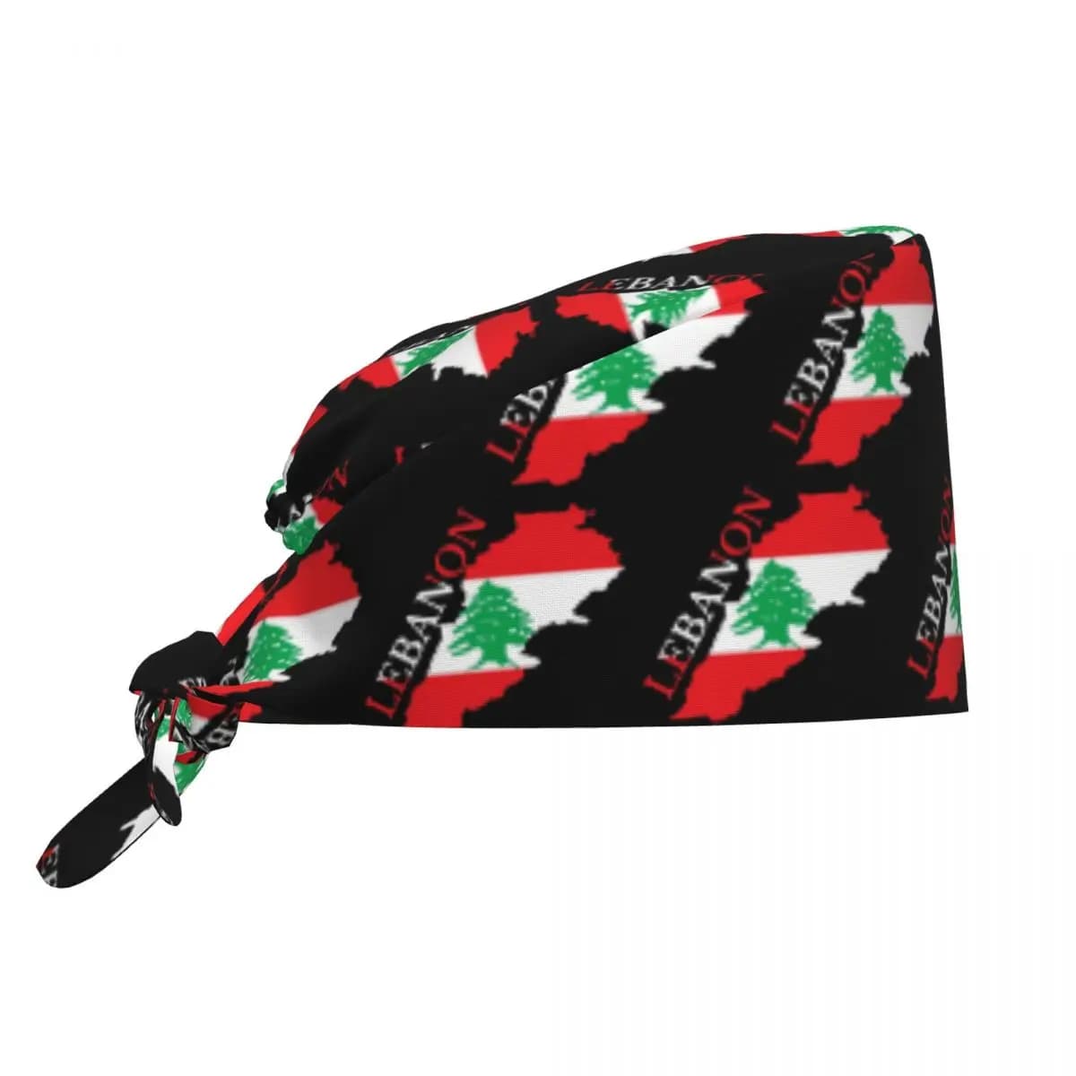 Lebanon Flag Map Scrub Hat Doctor Working Surgical Cap Unisex Adjustable Nursing Caps for Dentist