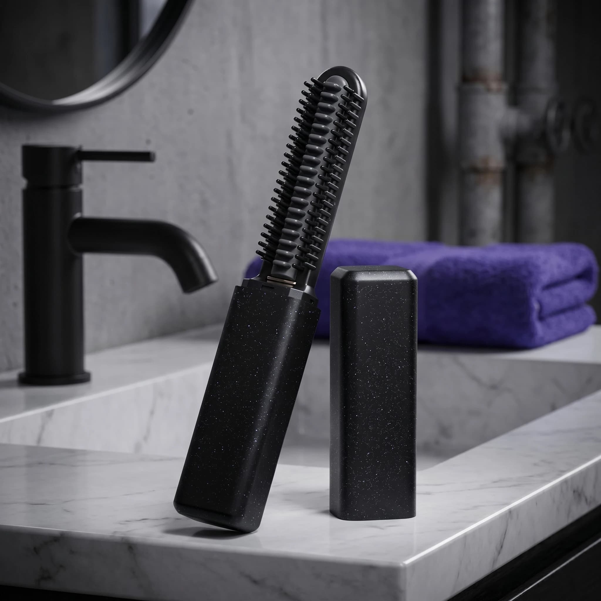 Mini Pettine per Frangia, Pettine per Capelli Lisci, Ferro Arricciacapelli Portatile con Ricarica Wireless, Pettine Elettrico Portatile per lo Styling che Non Danneggia i Capelli