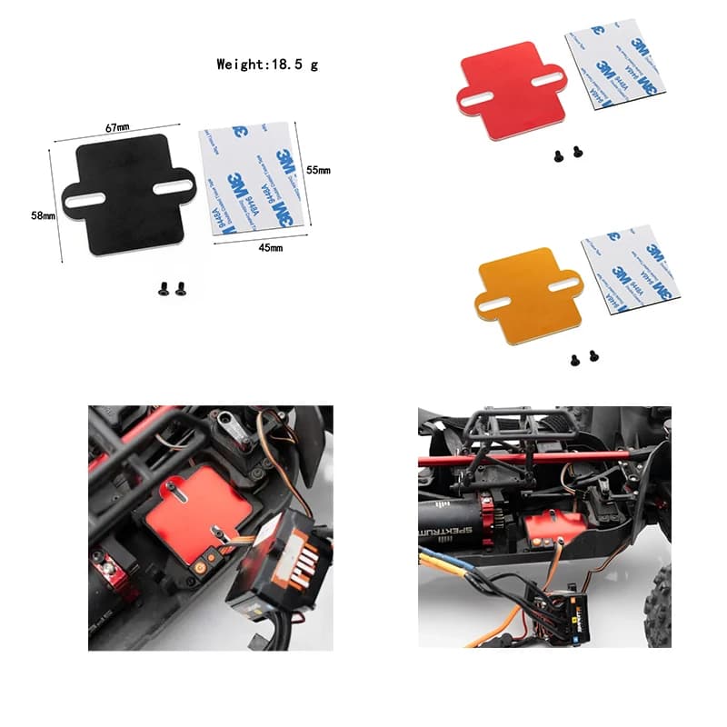 Metallo 6S ESC Piastra di Montaggio per Traxxas MAXX Summit E-Revo Sledge Arrma 6S KRATON Mojave Typhon Infraction 6S RC Auto Parti di Aggiornamento