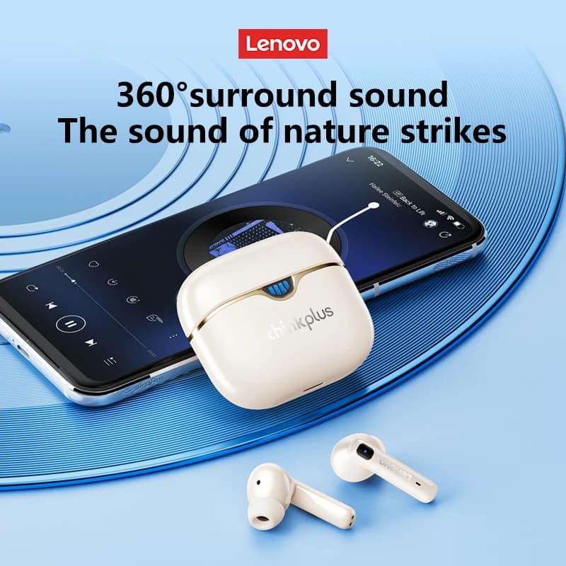 Original Lenovo LP15 Wireless Earphones Bluetooth 5.3 Low Latency Gaming Headset Call Pro 6 LED Power Display Headphones 300mAh