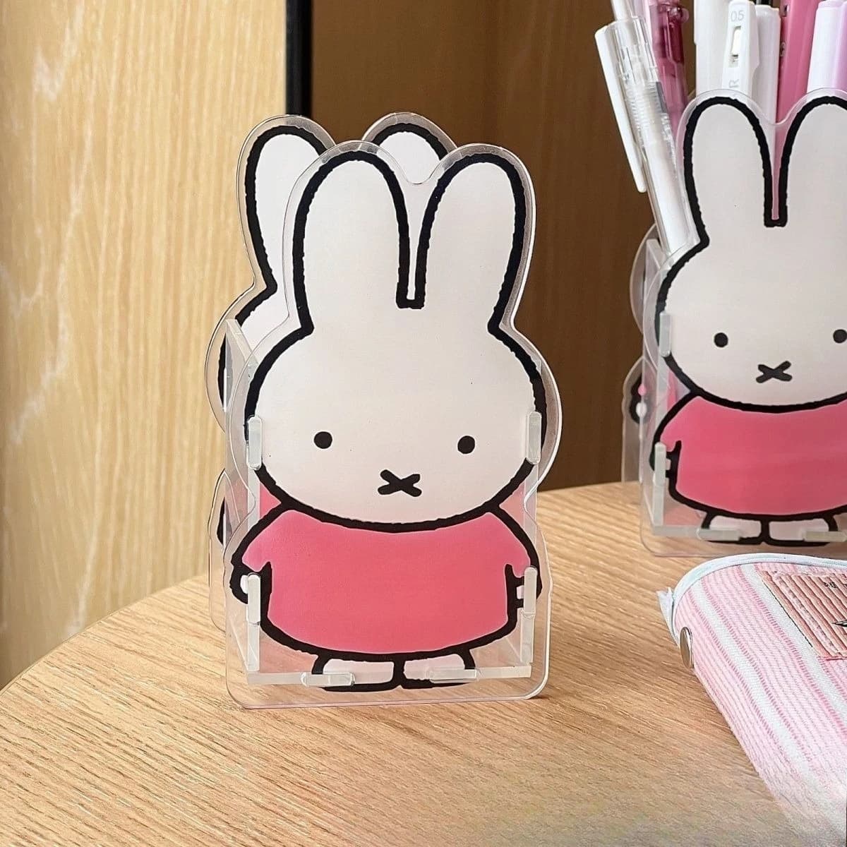 Portapenne Anime Miffy, Creativo e Carino, Design Accattivante, per Studenti, Porta Pennelli Trucco, Ornamenti da Scrivania, Adorabile e Dolce